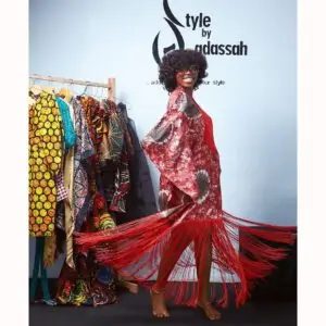 lady wearing a kampala dress