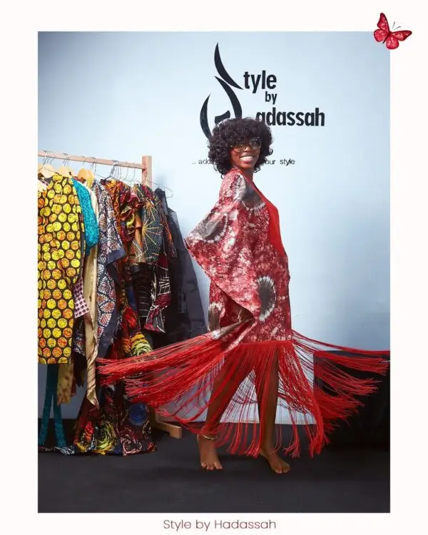 lady wearing a kampala dress