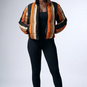 Aso Oke Puffer Jacket