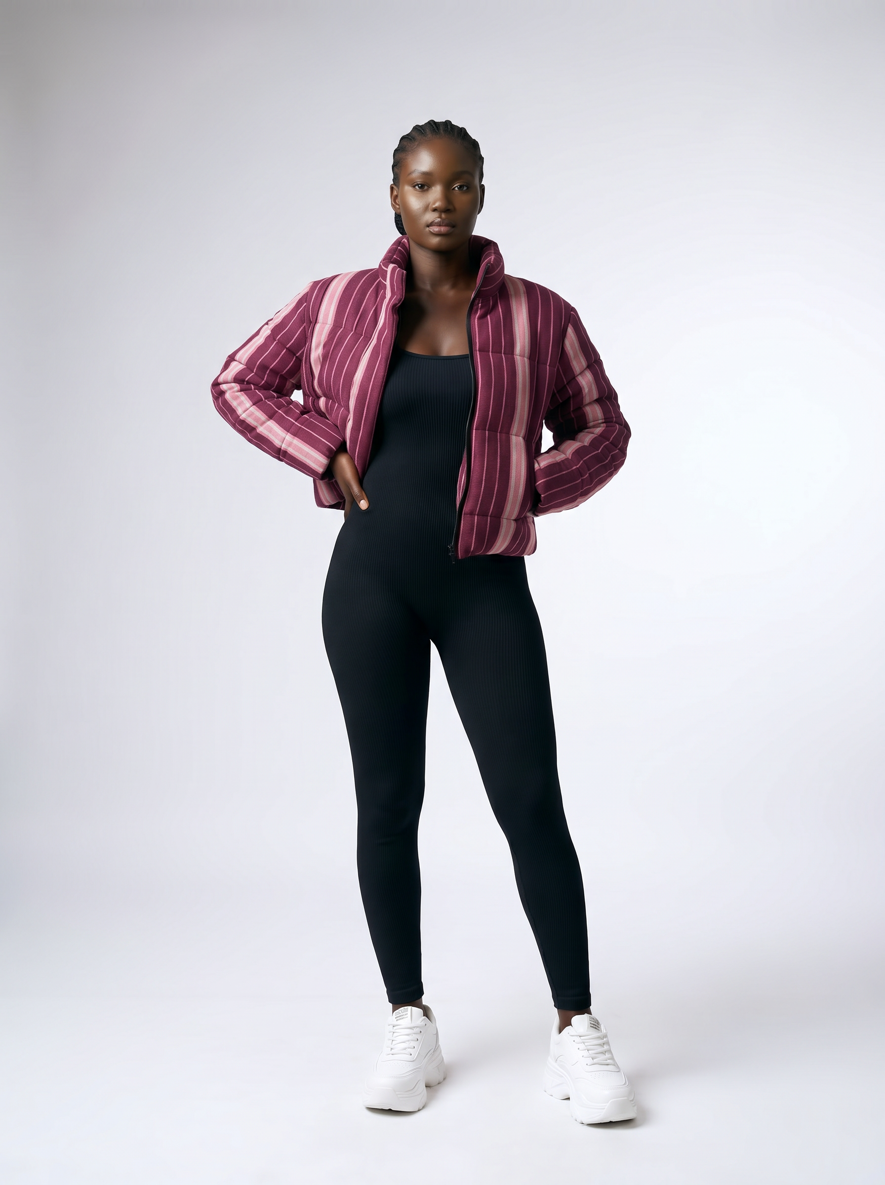Aso Oke Puffer Jacket - Image 4