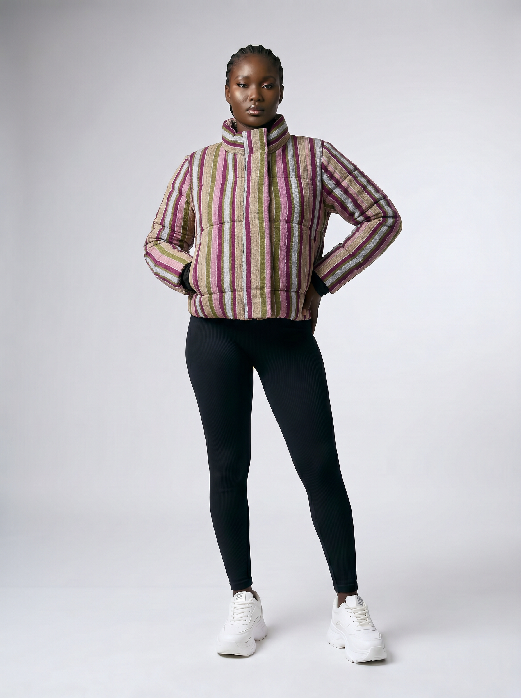 Aso Oke Puffer Jacket - Image 5